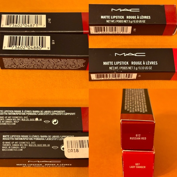 MAC Cosmetics Bold Lipstick Set - Deep Red and Vivid Orange - Picture 4 of 7